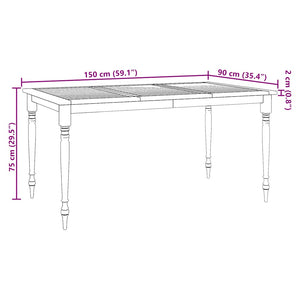 Τραπέζι Batavia 150 x 90 x 75 εκ. από Μασίφ Ξύλο Teak - Pakobazaar