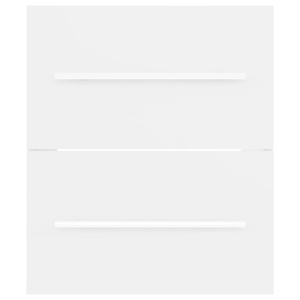 Ντουλάπι Μπάνιου με Ενσωμ. Νιπτήρα Λευκό από Επεξεργασμένο Ξύλο - PAKOBAZAAR