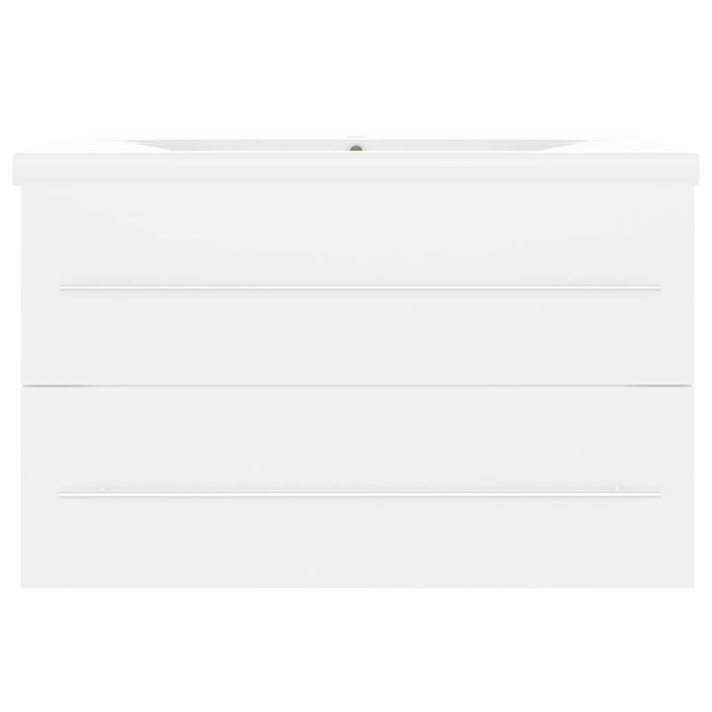 Ντουλάπι Μπάνιου με Νιπτήρα Λευκό από Επεξεργασμένο Ξύλο - Pakobazaar