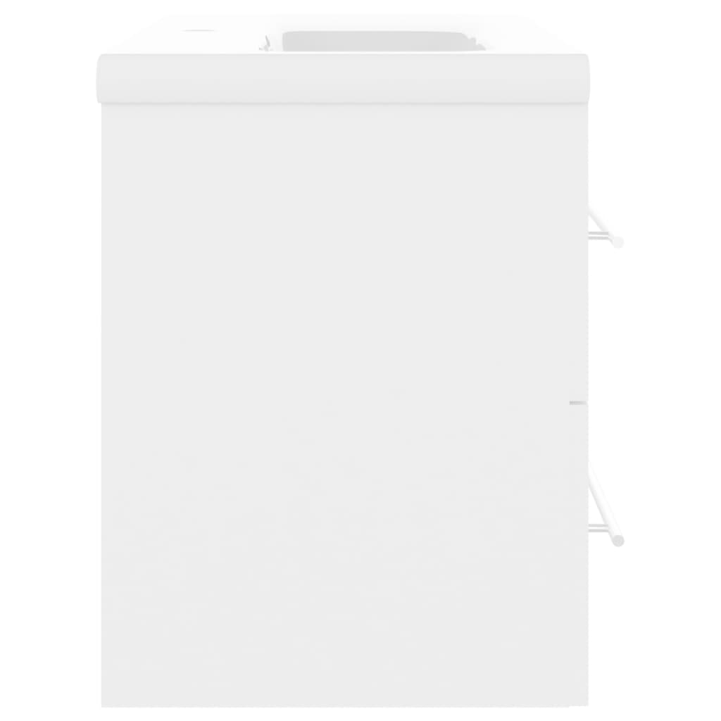 Ντουλάπι Μπάνιου με Νιπτήρα Λευκό από Επεξεργασμένο Ξύλο - Pakobazaar