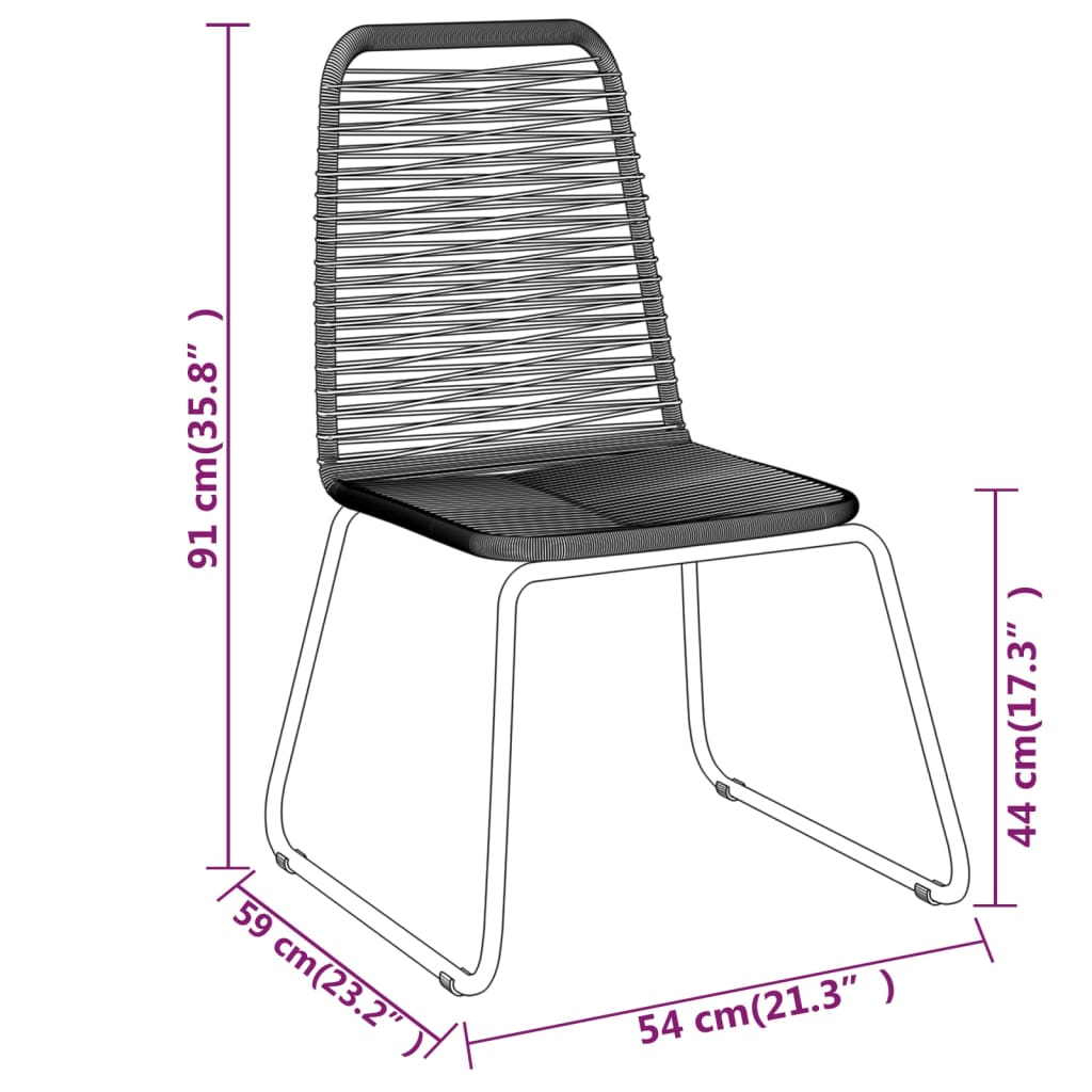 Σετ Τραπεζαρίας Κήπου 9 Τεμαχίων Μαύρο - PAKOBAZAAR