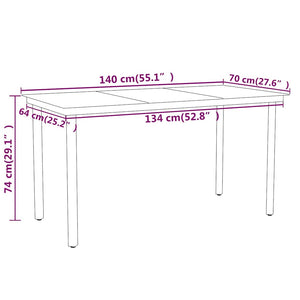 Σετ Τραπεζαρίας Κήπου 7 Τεμαχίων Μαύρο - PAKOBAZAAR