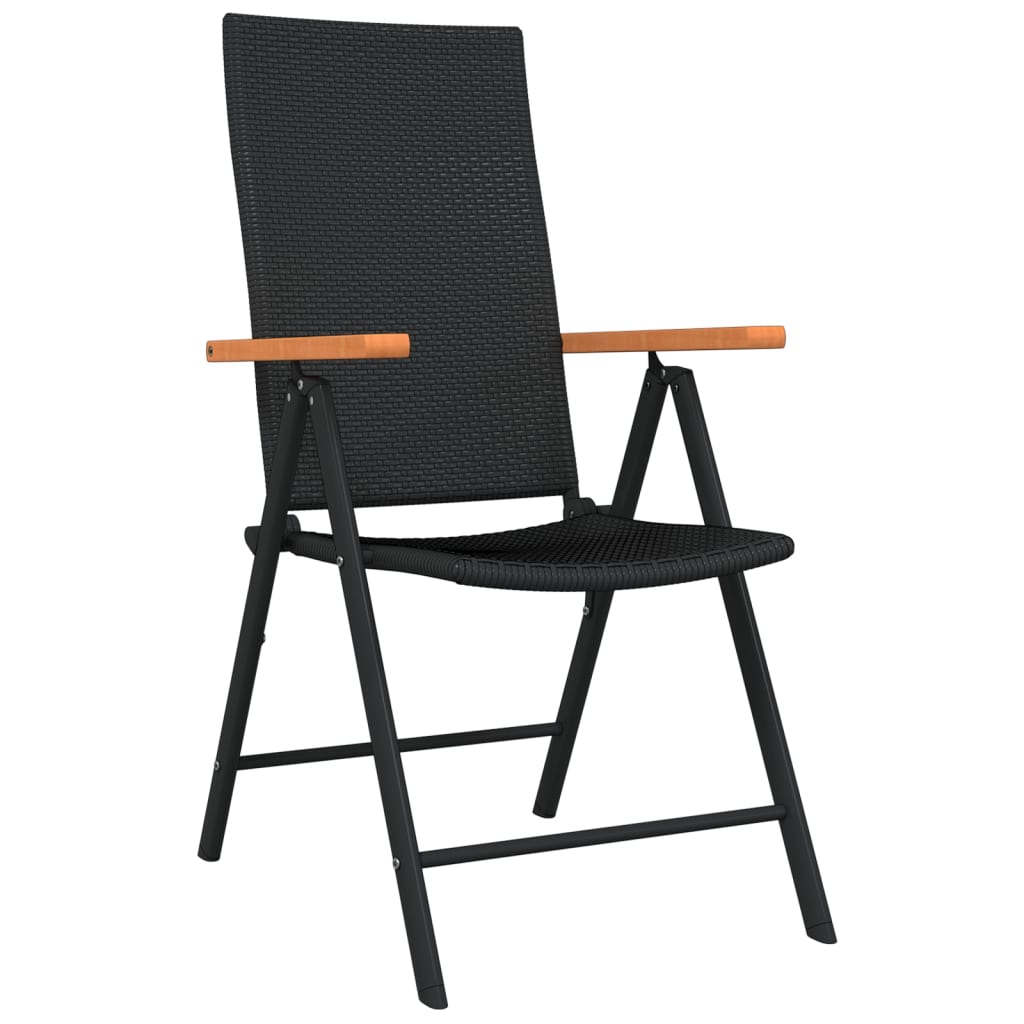 Σετ Τραπεζαρίας Κήπου 7 Τεμαχίων Μαύρο - PAKOBAZAAR