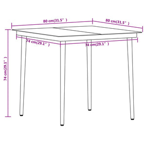 Σετ Τραπεζαρίας Κήπου 3 Τεμαχίων Μαύρο - PAKOBAZAAR