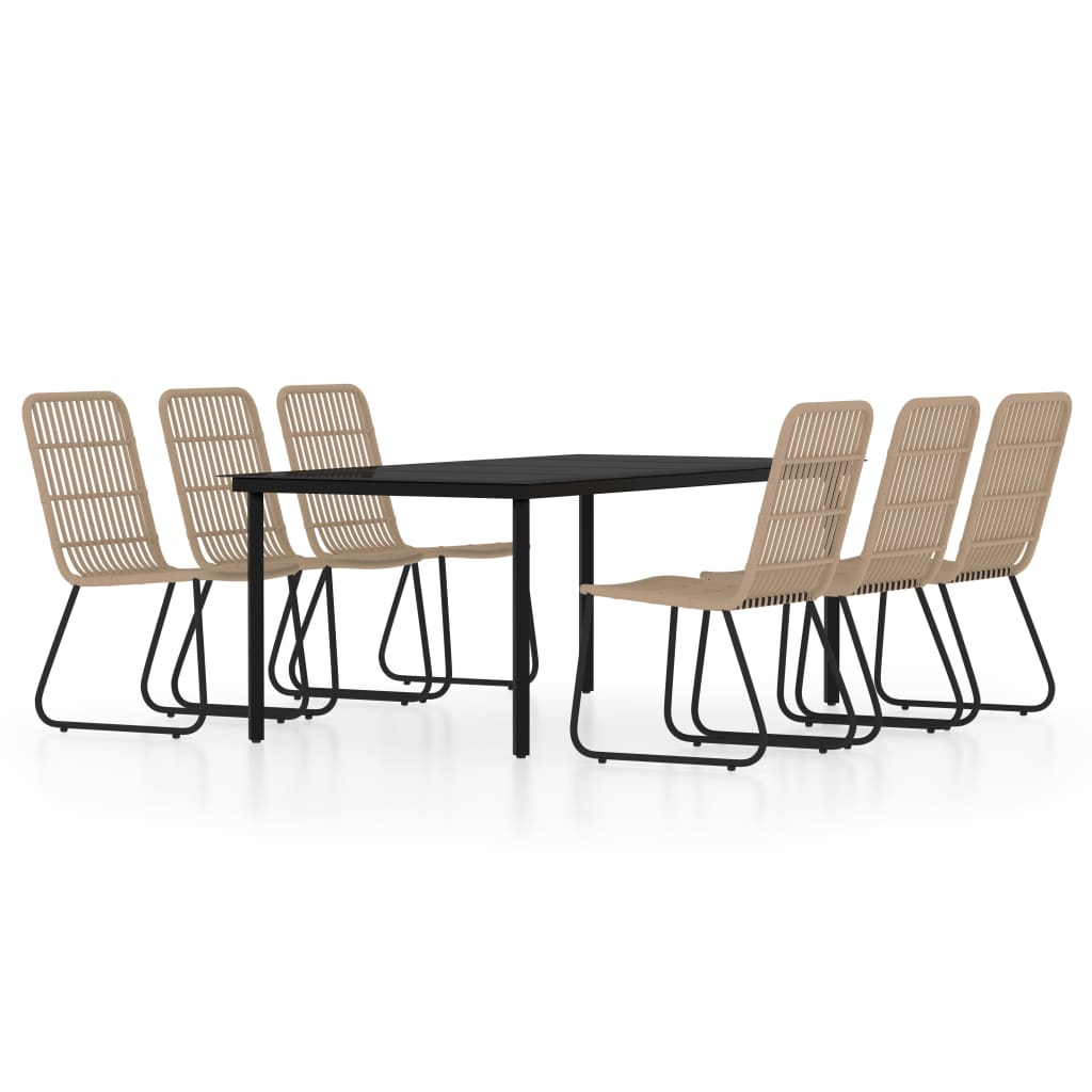 Σετ Τραπεζαρίας Κήπου 7 Τεμαχίων Δρυς - PAKOBAZAAR