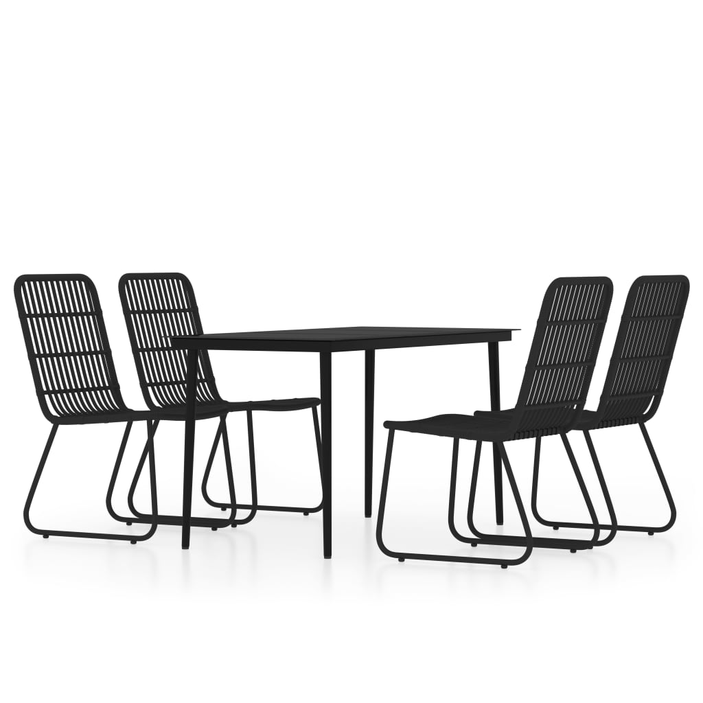 Σετ Τραπεζαρίας Κήπου 5 Τεμαχίων Μαύρο - PAKOBAZAAR