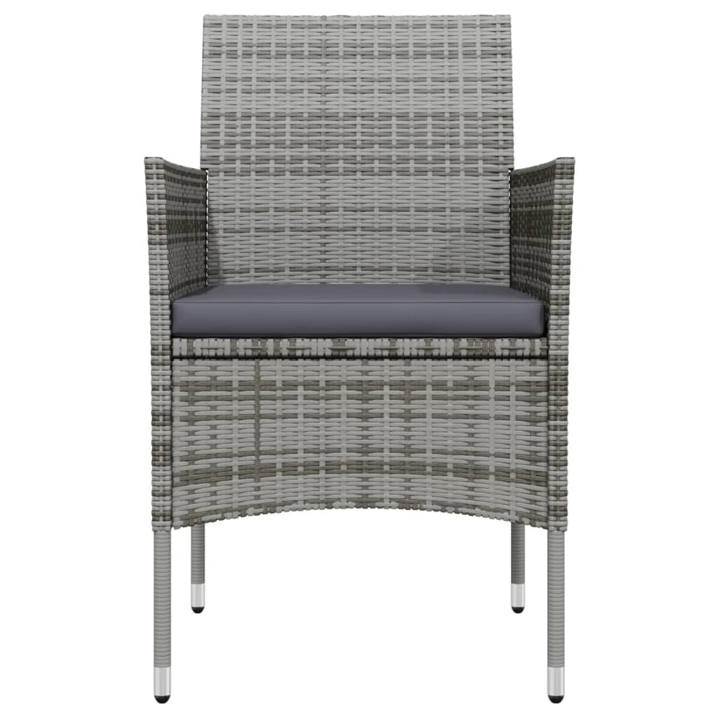 Σετ Τραπεζαρίας Κήπου 5 Τεμαχίων Γκρι / Μαύρο με Μαξιλάρια - PAKOBAZAAR