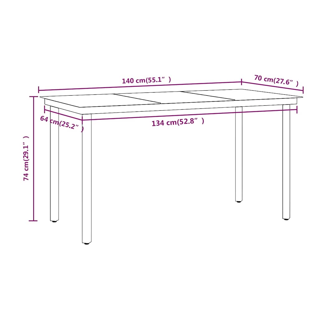 Σετ Τραπεζαρίας Κήπου 7 τεμ. Γκρι / Μαύρο με Μαξιλάρια - PAKOBAZAAR