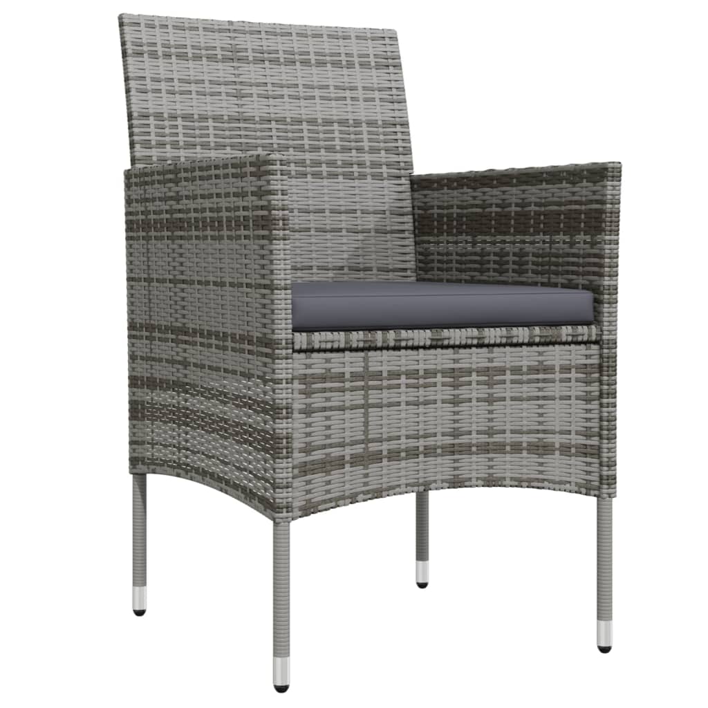 Σετ Τραπεζαρίας Κήπου 5 τεμ. Γκρι / Μαύρο με Μαξιλάρια - PAKOBAZAAR