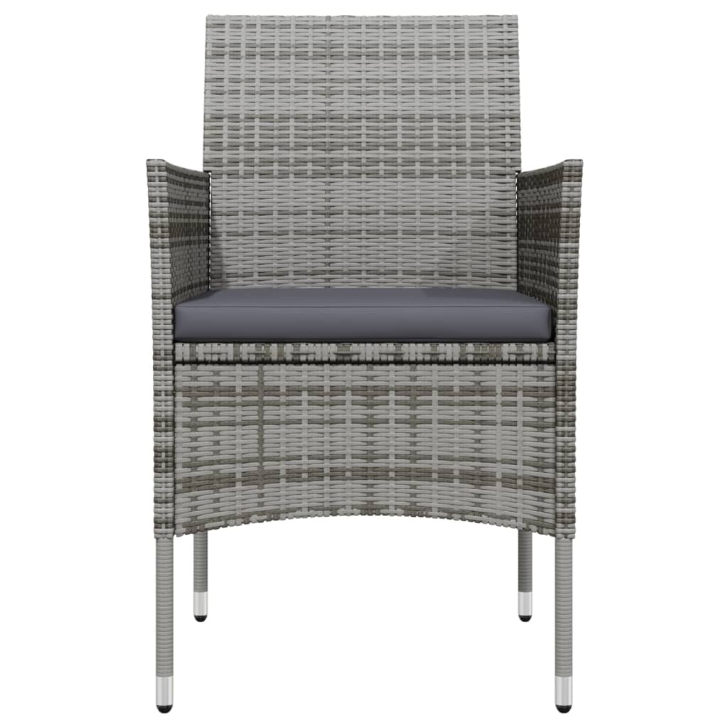 v Σετ Τραπεζαρίας Κήπου 9 τεμ. Γκρι / Μαύρο με Μαξιλάρια - PAKOBAZAAR