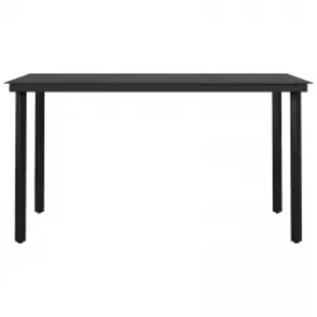 Σετ Τραπεζαρίας Κήπου 7 Τεμαχίων Μαύρο με Μαξιλάρια - PAKOBAZAAR