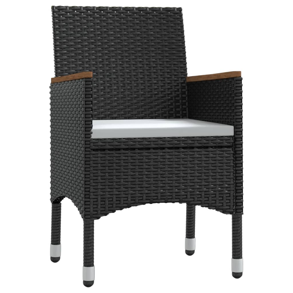 Σετ Τραπεζαρίας Κήπου 7 Τεμαχίων Μαύρο με Μαξιλάρια - PAKOBAZAAR