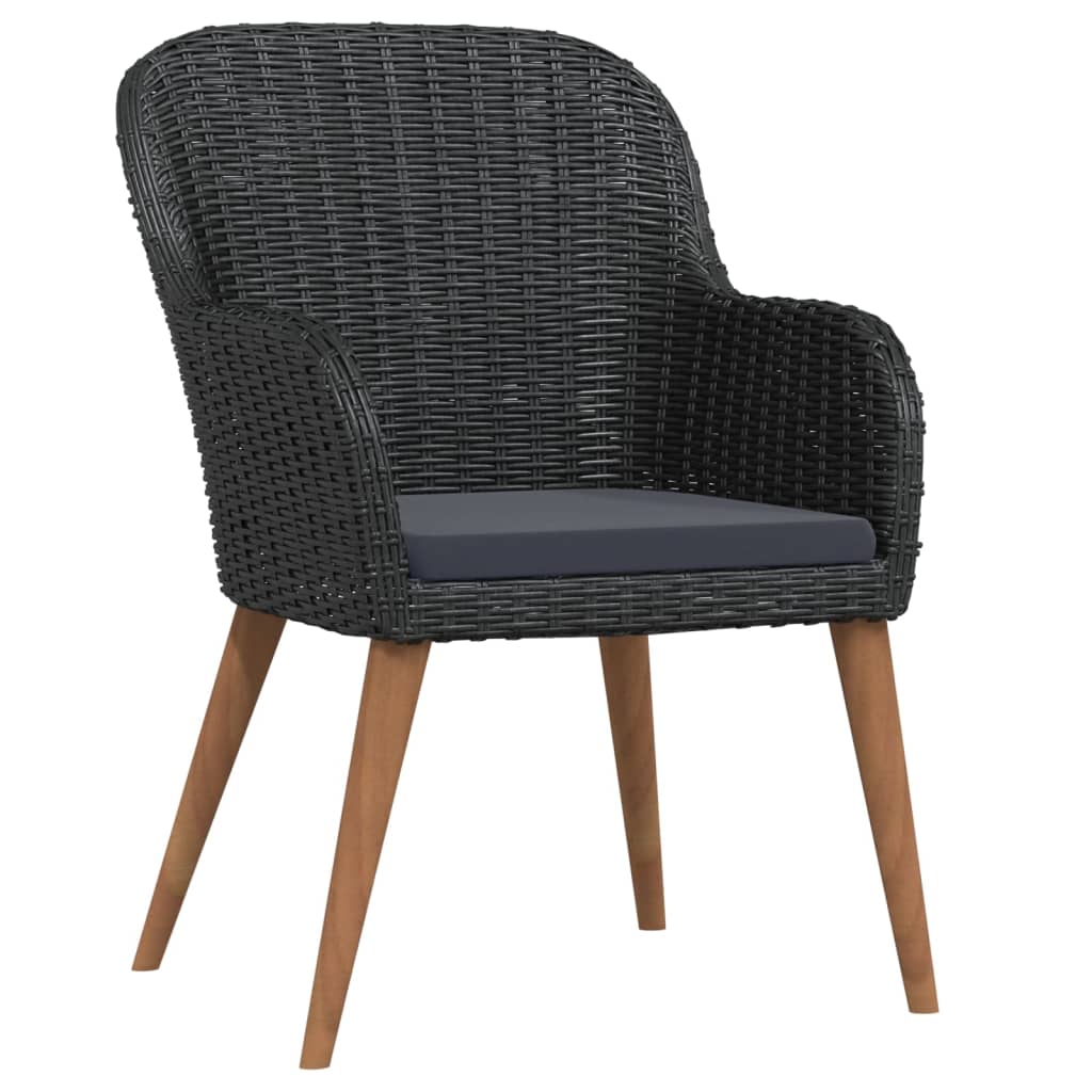 Σετ Τραπεζαρίας Κήπου 5 Τεμαχίων Μαύρο με Μαξιλάρια - PAKOBAZAAR