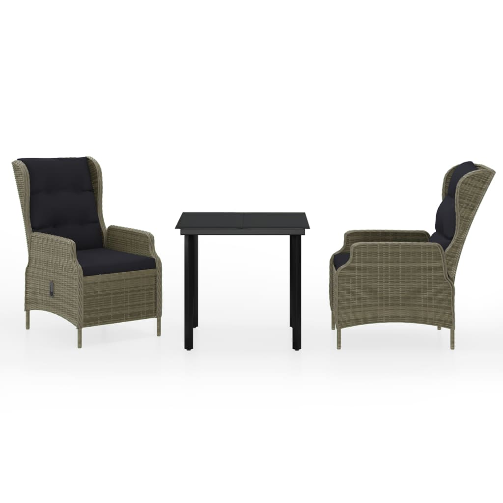 Σετ Τραπεζαρίας Κήπου 3 Τεμαχίων Καφέ - PAKOBAZAAR