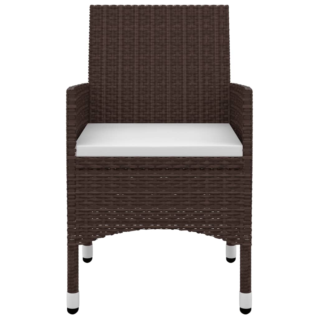 Σετ Τραπεζαρίας Κήπου 9 τεμ. Συνθ. Ρατάν/Γυαλί με Μαξιλάρια - PAKOBAZAAR