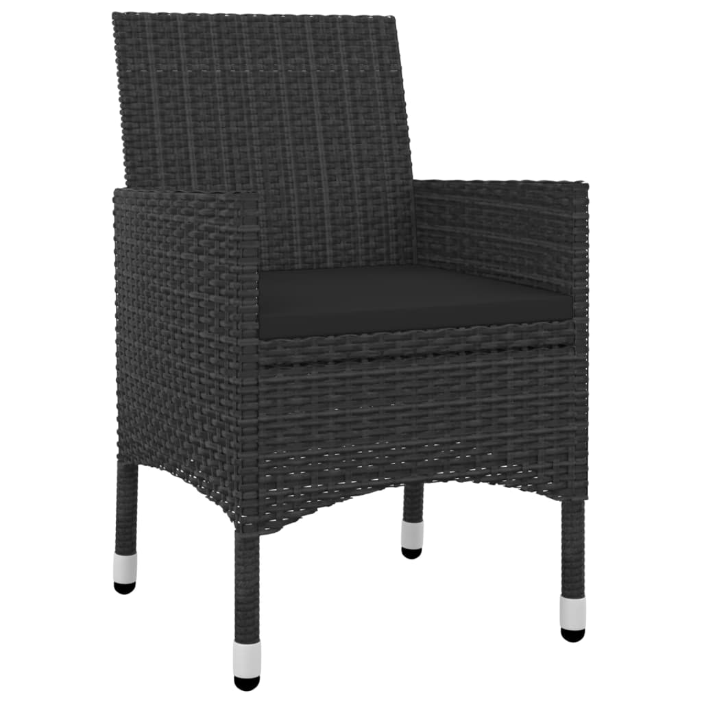 Σετ Τραπεζαρίας Κήπου 5 τεμ. Συνθ. Ρατάν & Γυαλί με Μαξιλάρια - PAKOBAZAAR