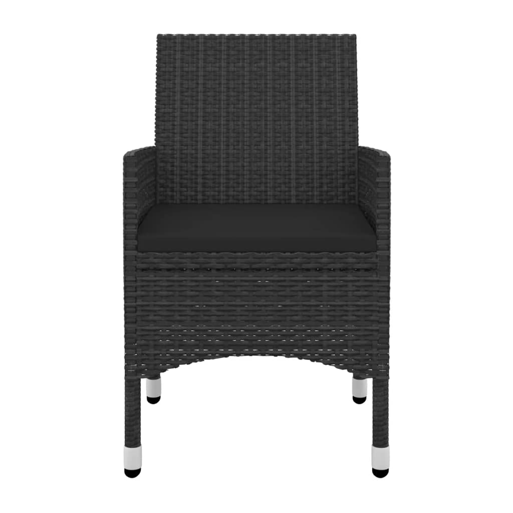 Σετ Τραπεζαρίας Κήπου 5 τεμ. Συνθ. Ρατάν & Γυαλί με Μαξιλάρια - PAKOBAZAAR