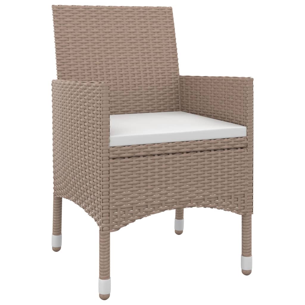 Σετ Τραπεζαρίας Κήπου 7 τεμ. Συνθ. Ρατάν / Γυαλί με Μαξιλάρια