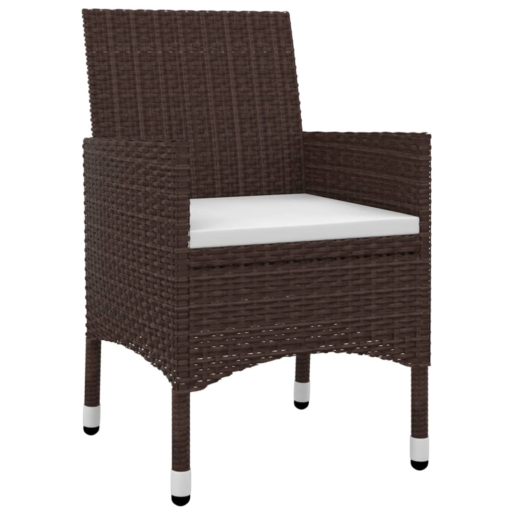 v Σετ Τραπεζαρίας Κήπου 9 τεμ. Συνθ. Ρατάν/Γυαλί με Μαξιλάρια - PAKOBAZAAR