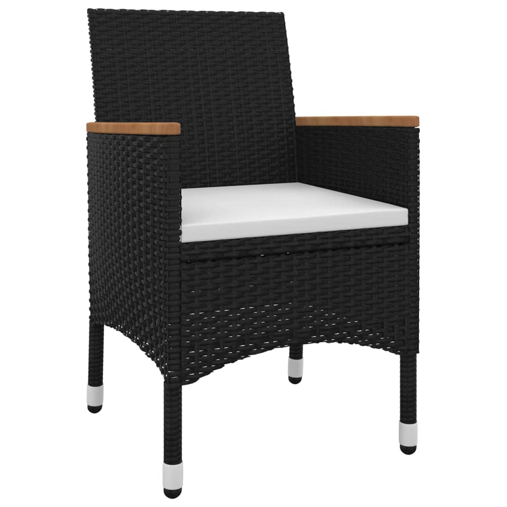 Σετ Τραπεζαρίας Κήπου 7 τεμ. Συνθ. Ρατάν / Γυαλί με Μαξιλάρια - PAKOBAZAAR