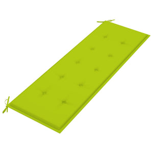Παγκάκι Batavia 150 εκ. Μασίφ Ξύλο Teak με Αν. Πράσινο Μαξιλάρι - Pakobazaar