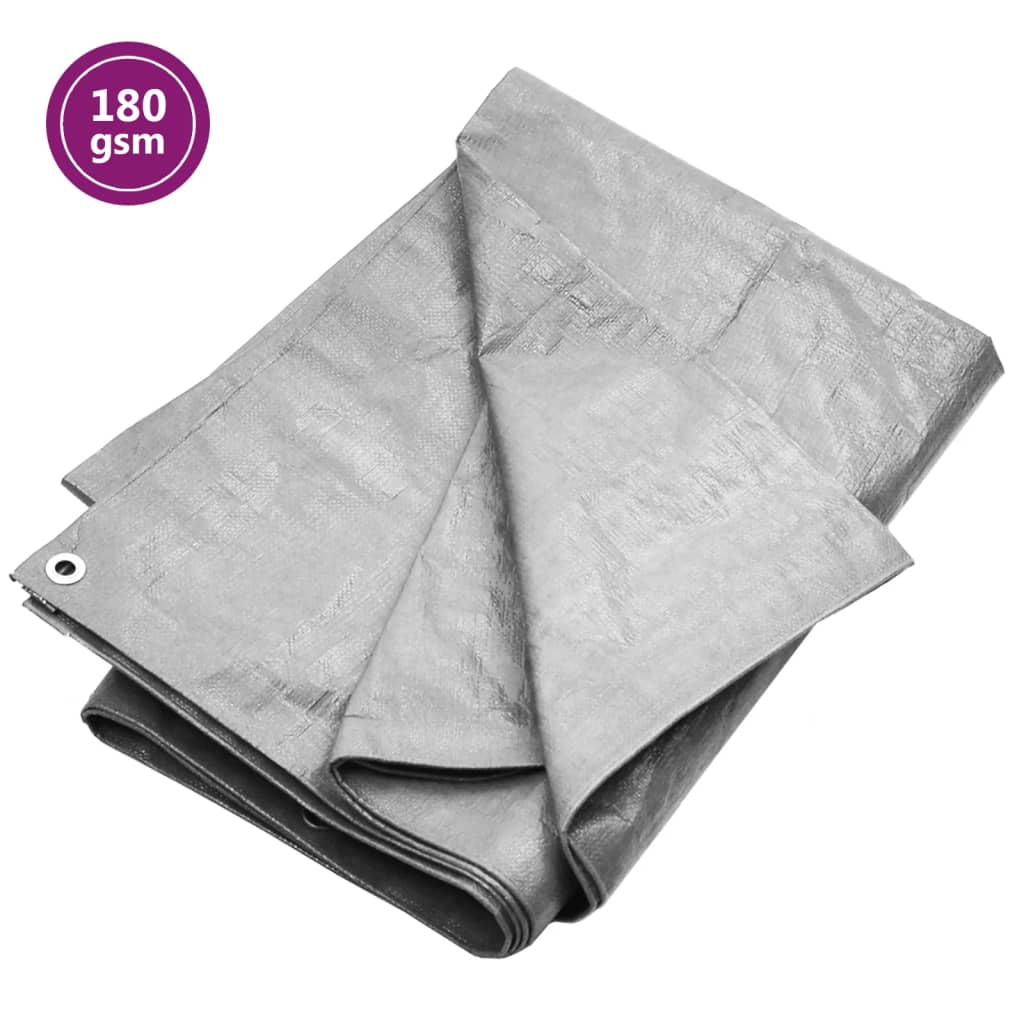 Μουσαμάς Γκρι 180 γρ./μ.² 8 x 12 μ. από HDPE - Pakobazaar