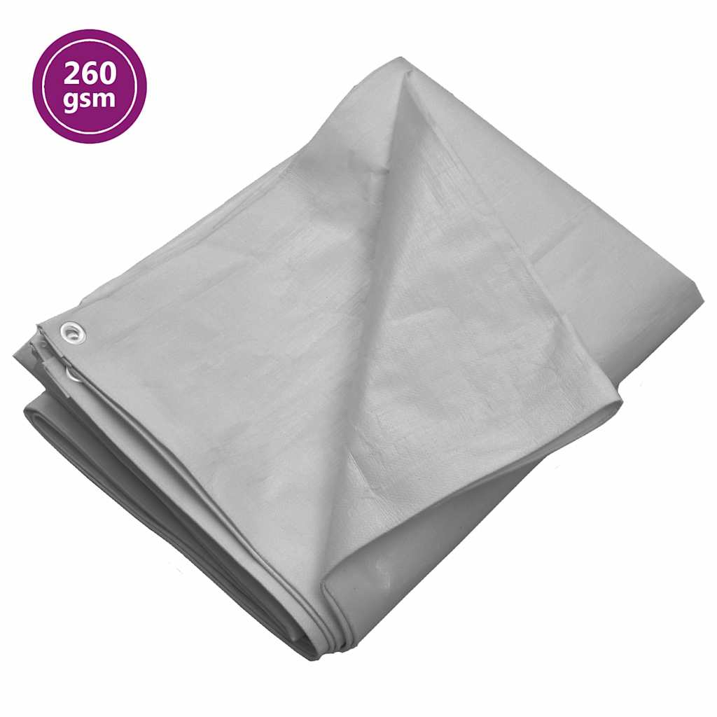 Μουσαμάς Γκρι 260 γρ./μ.² 8 x 12 μ. από HDPE - PAKOBAZAAR