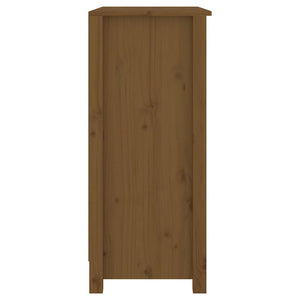 Ντουλάπι Καφέ Μελί 70 x 35 x 80 εκ. από Μασίφ Ξύλο Πεύκου