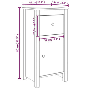Ντουλάπια 2 τεμ. 40x35x80 εκ. από Μασίφ Ξύλο Πεύκου - Pakobazaar