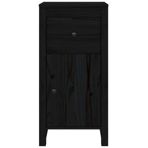 Ντουλάπια 2 τεμ. Μαύρα 40x35x80 εκ. από Μασίφ Ξύλο Πεύκου - Pakobazaar