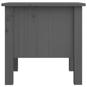 Βοηθητικά Τραπέζια 2 τεμ. Γκρί 40x40x39 εκ. Μασίφ Ξύλο Πεύκου - Pakobazaar