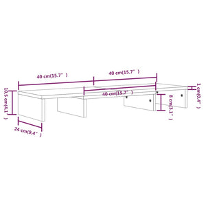 Βάση Οθόνης 80 x 24 x 10,5 εκ. από Μασίφ Ξύλο Πεύκου
