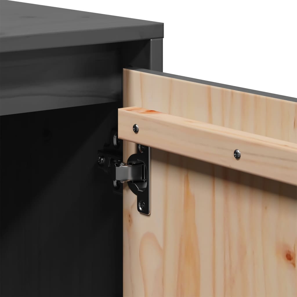 Έπιπλο Τηλεόρασης Γκρι 74x35x44 εκ. από Μασίφ Ξύλο Πεύκου