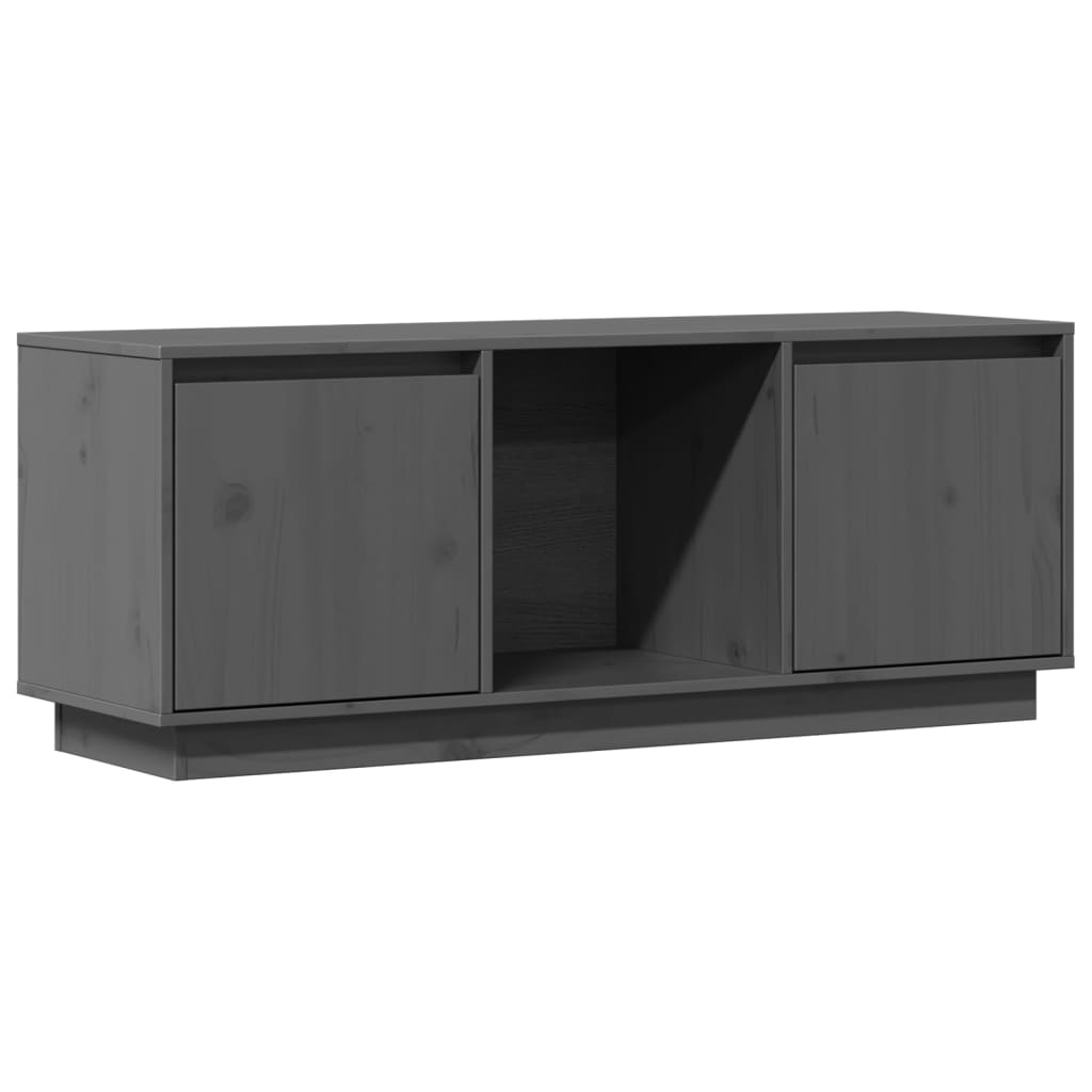 Έπιπλο Τηλεόρασης Γκρι 110,5 x 35 x 44 εκ. Μασίφ Ξύλο Πεύκου
