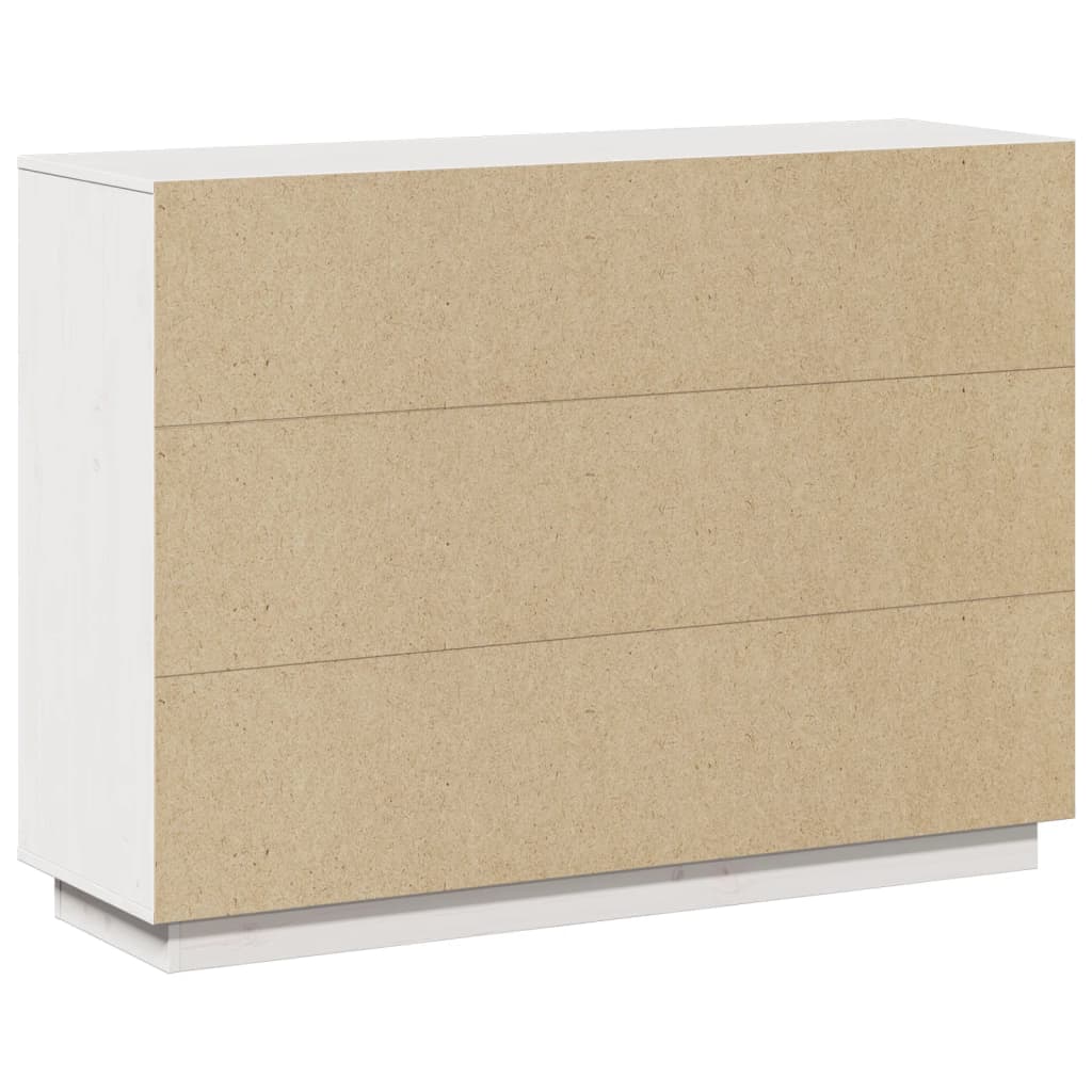 Ντουλάπι Λευκό 110,5 x 35 x 80 εκ. από Μασίφ Ξύλο Πεύκου - Pakobazaar