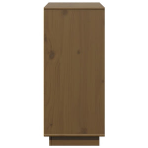 Ντουλάπι Καφέ Μελί 110,5x35x80 εκ. από Μασίφ Ξύλο Πεύκου