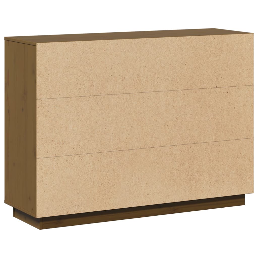 Ντουλάπι Καφέ Μελί 110,5x35x80 εκ. από Μασίφ Ξύλο Πεύκου