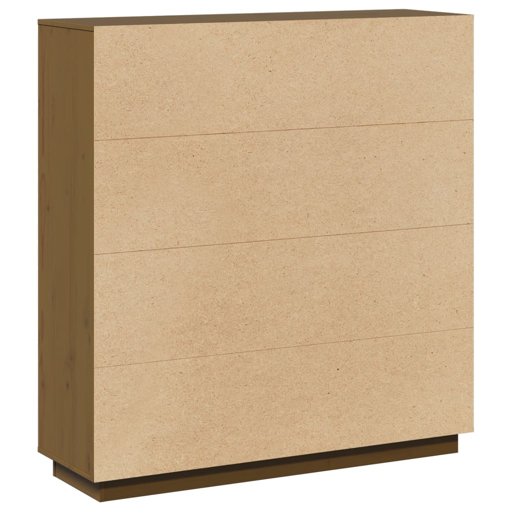 Ντουλάπι Ψηλό Μελί 110,5x35x117 εκ. από Μασίφ Ξύλο Πεύκου