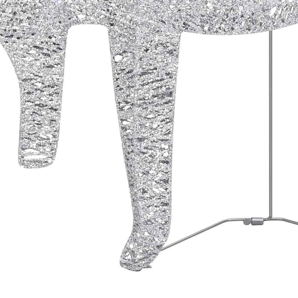 Χριστουγεννιάτικοι Τάρανδοι 2 τεμ. με 40 LED Ασημί