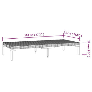 Σετ Σαλονιού Κήπου 7 τεμ. Σκ. Γκρι από Συνθ. Ρατάν με Μαξιλάρια - PAKOBAZAAR