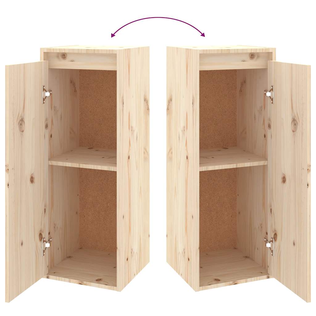 Έπιπλα Τηλεόρασης 2 τεμ. από Μασίφ Ξύλο Πεύκου - PAKOBAZAAR