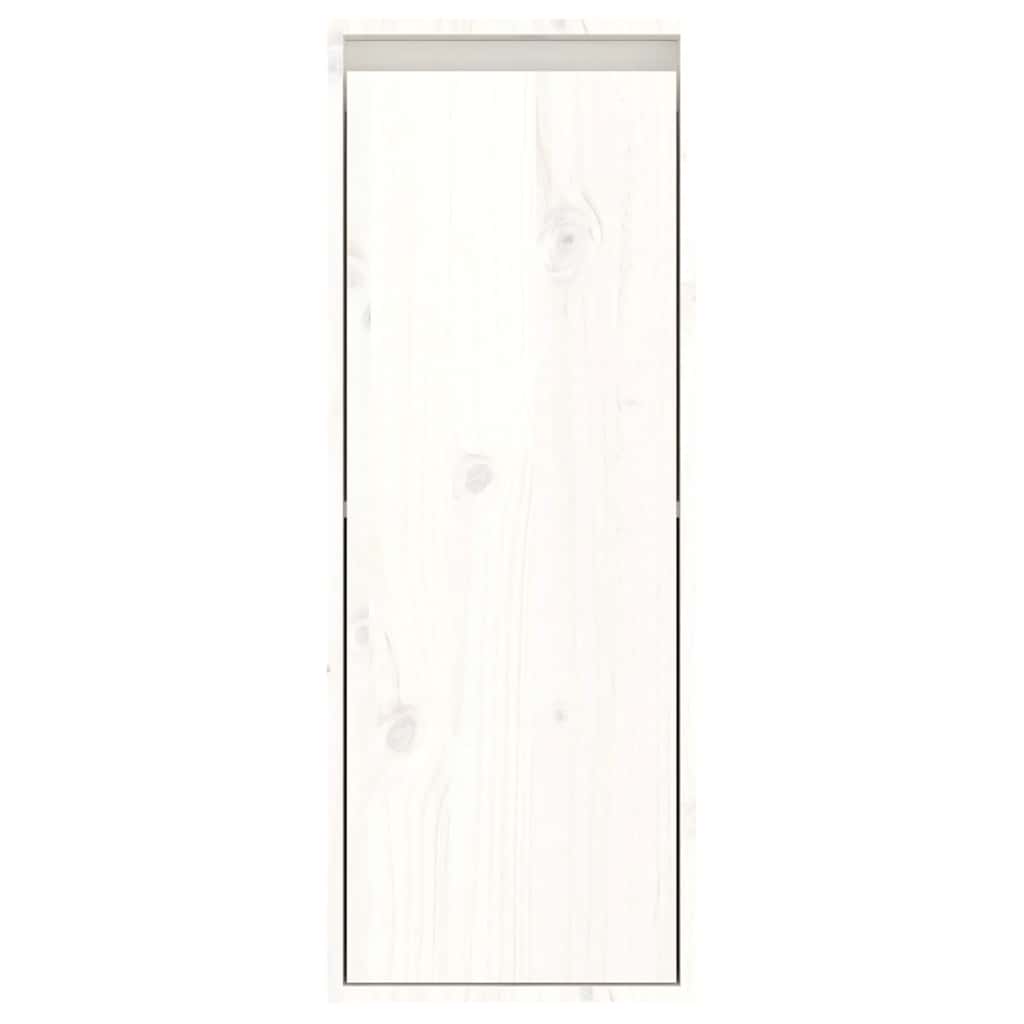 Έπιπλα Τηλεόρασης 4 τεμ. Λευκά από Μασίφ Ξύλο Πεύκου - PAKOBAZAAR