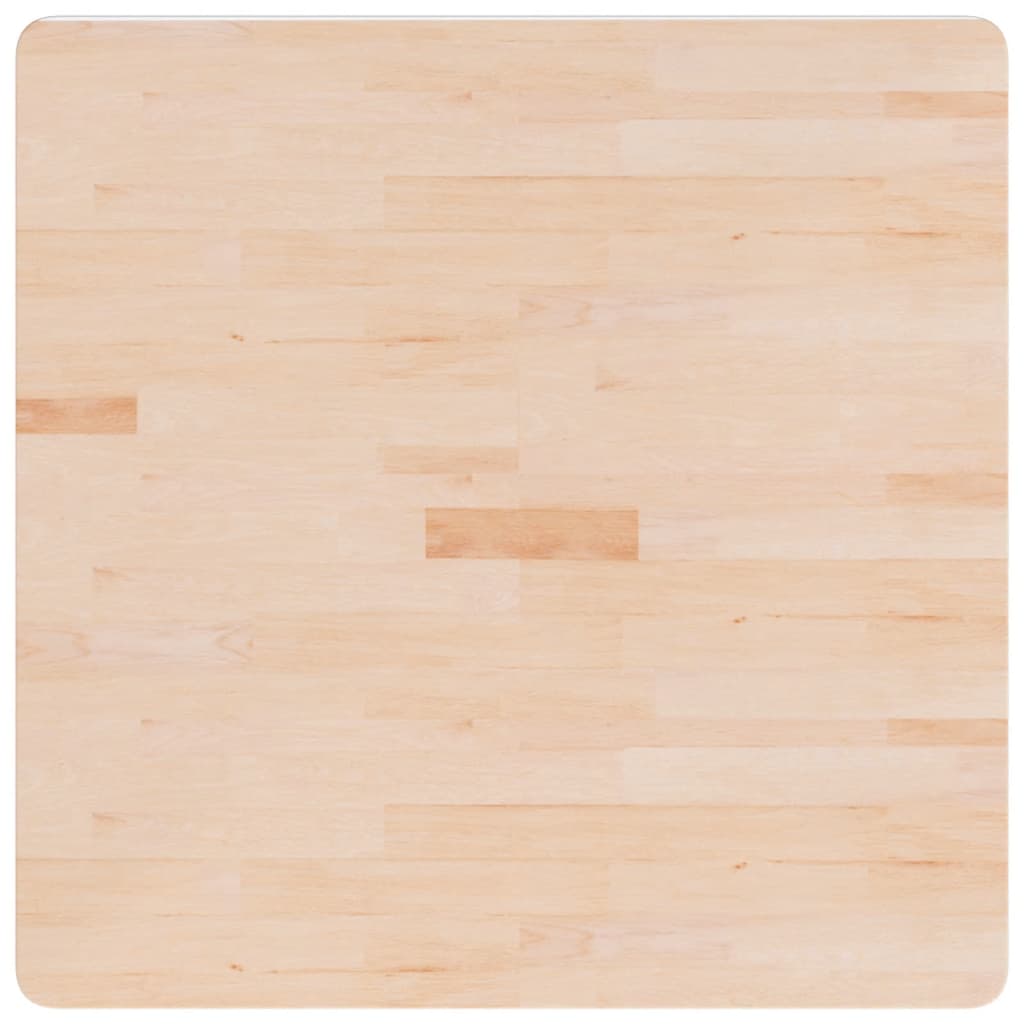 Επιφάνεια Τραπεζιού Τετράγωνη 80x80x2,5 εκ. Μασίφ Ξύλο Δρυς