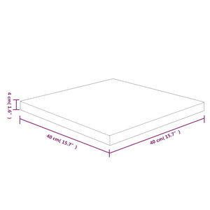 Επιφάνεια Τραπεζιού Τετράγωνη 40x40x4 εκ. Μασίφ Ξύλο Δρυς