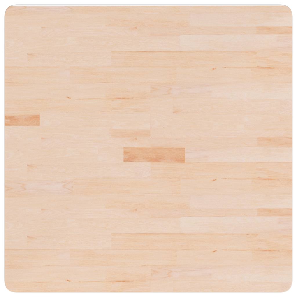 Επιφάνεια Τραπεζιού Τετράγωνη 80x80x4 εκ. Μασίφ Ξύλο Δρυς