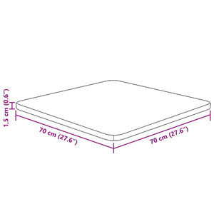 Επιφάνεια Τραπεζιού Τετράγωνη Αν. Καφέ 70x70x1,5 εκ. Ξύλο Δρυς