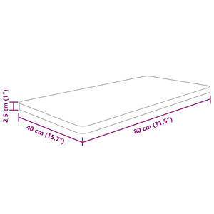 Πάγκος Μπάνιου Αν. Καφέ 80x40x2,5 εκ. Επεξ. Μασίφ Ξύλο - Pakobazaar