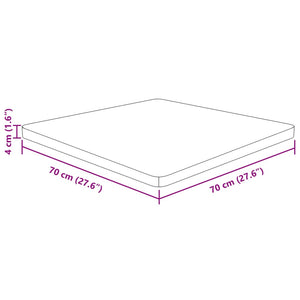 Επιφάνεια Τραπεζιού Τετράγωνη Σκ. Καφέ 70x70x4 εκ. Ξύλο Δρυς