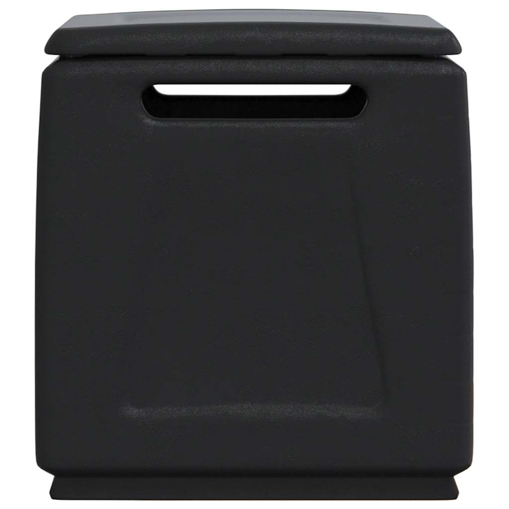 Μπαούλο Αποθήκευσης Κήπου 54x53x57 εκ. Σκ. Γκρι/Μαύρο 130 Λίτρα - PAKOBAZAAR