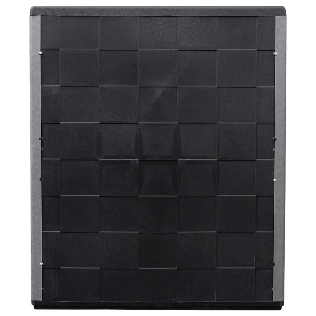 Ντουλάπι Αποθήκ. Κήπου Γκρι/Μαύρο 68x37x163 εκ. Πολυπροπυλένιο - PAKOBAZAAR